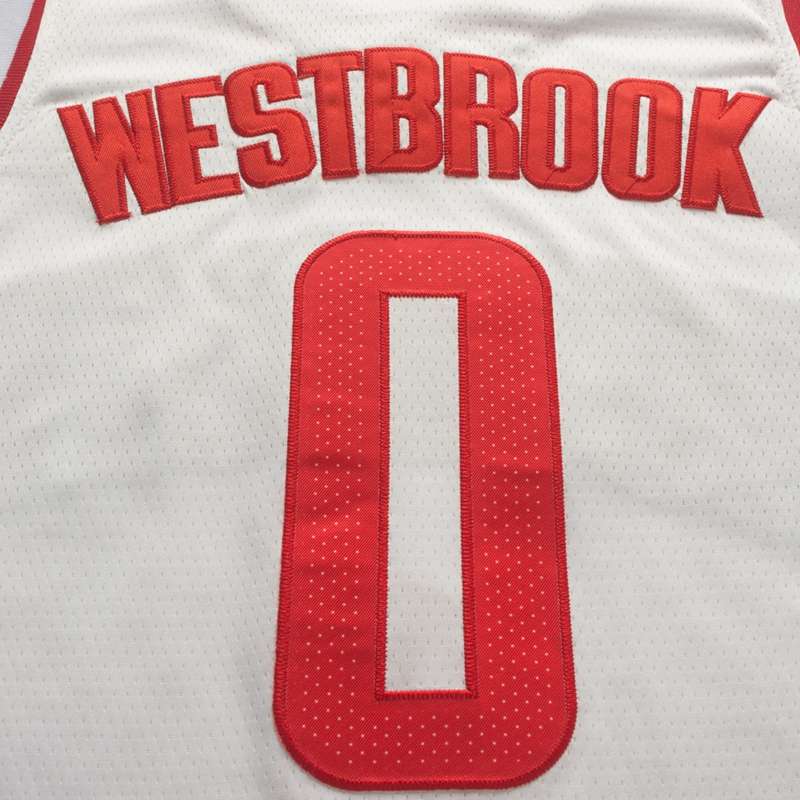 Houston Rockets 20/21 White #0 WESTBROOK Basketball Jersey (Stitched)