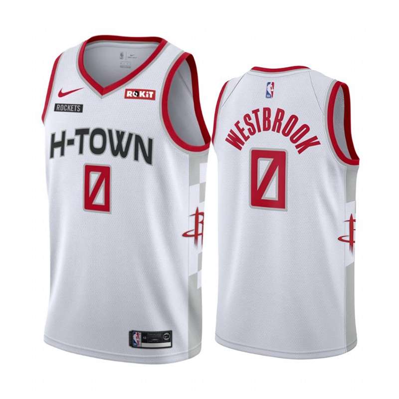 Houston Rockets 2020 White #0 WESTBROOK City Basketball Jersey (Stitched)