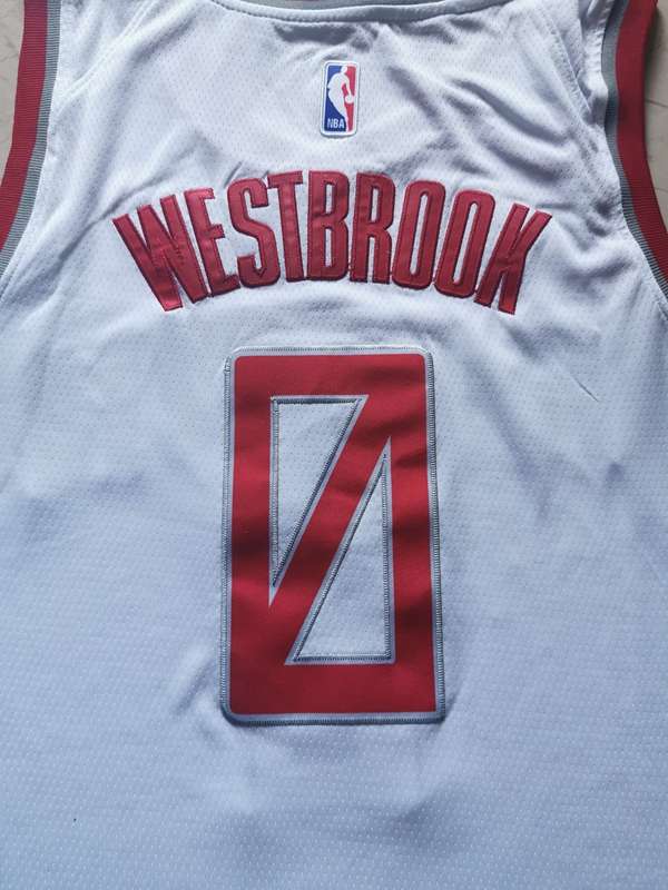 Houston Rockets 2020 White #0 WESTBROOK City Basketball Jersey (Stitched)