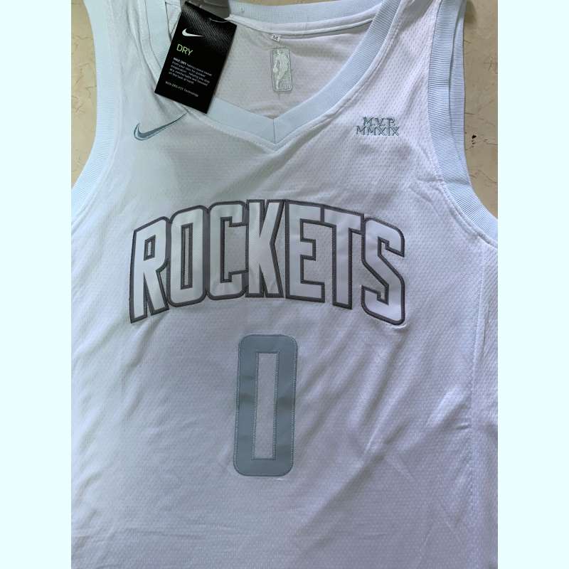 Houston Rockets 2020 White #0 WESTBROOK MVP Basketball Jersey (Stitched)