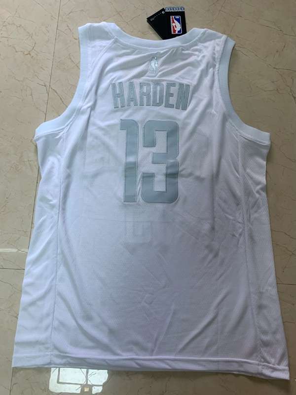 Houston Rockets 2020 White #13 HARDEN MVP Basketball Jersey (Stitched)