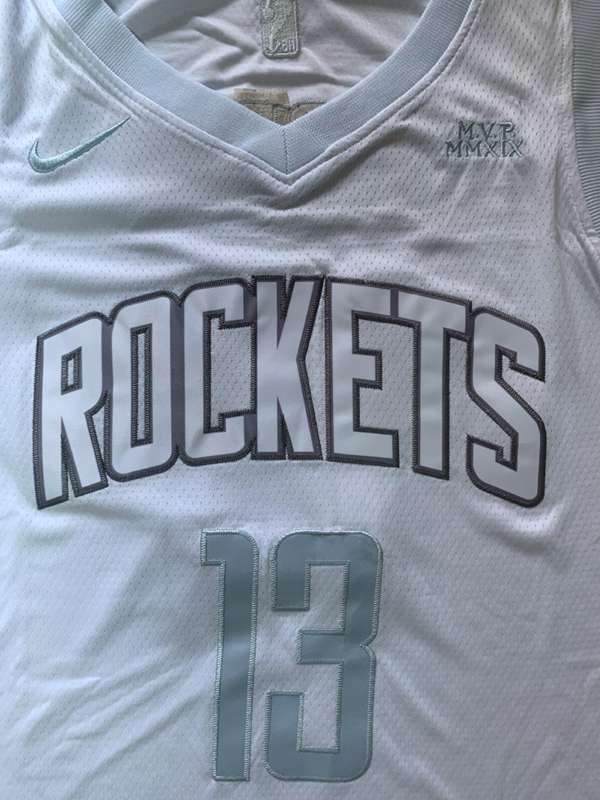 Houston Rockets 2020 White #13 HARDEN MVP Basketball Jersey (Stitched)