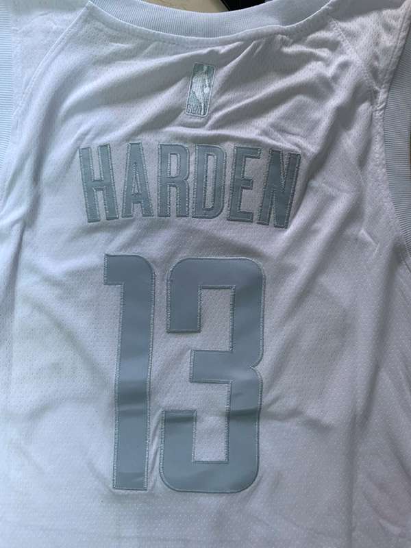 Houston Rockets 2020 White #13 HARDEN MVP Basketball Jersey (Stitched)