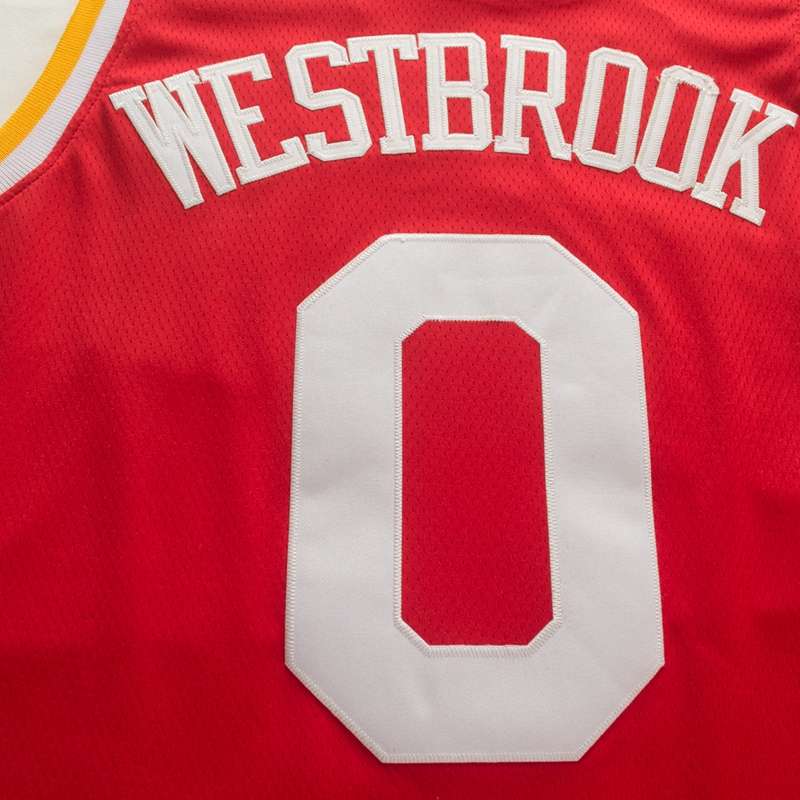 Houston Rockets 2020 Red #0 WESTBROOK Basketball Jersey (Stitched)