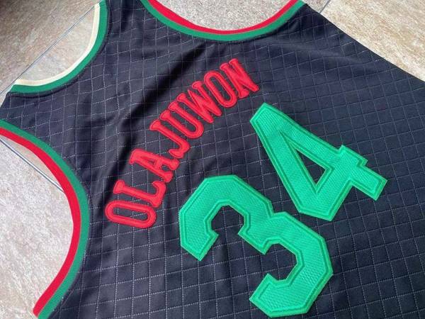 Houston Rockets 1993/94 Black #34 OLAJUWON Classics Basketball Jersey (Closely Stitched)