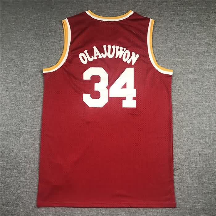 Houston Rockets 1993/94 Red #34 OLAJUWON Classics Basketball Jersey (Stitched)