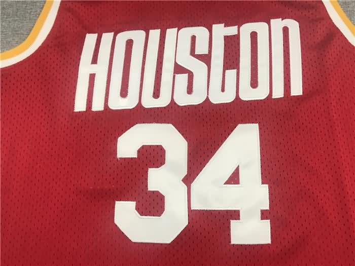 Houston Rockets 1993/94 Red #34 OLAJUWON Classics Basketball Jersey (Stitched)