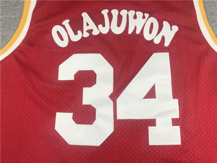 Houston Rockets 1993/94 Red #34 OLAJUWON Classics Basketball Jersey (Stitched)