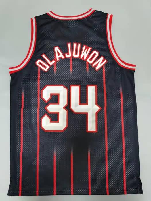 Houston Rockets 1996/97 Black #34 OLAJUWON Classics Basketball Jersey (Stitched)
