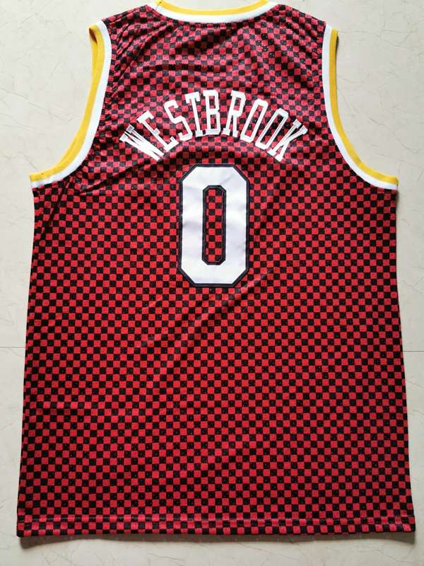 Houston Rockets Red #0 WESTBROOK Classics Basketball Jersey (Stitched)