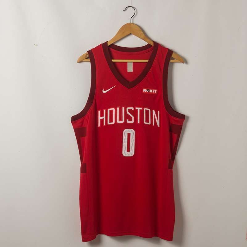 Houston Rockets Red #0 WESTBROOK Basketball Jersey (Stitched)