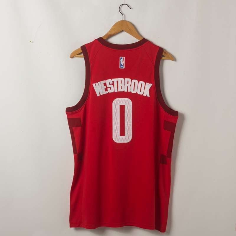 Houston Rockets Red #0 WESTBROOK Basketball Jersey (Stitched)