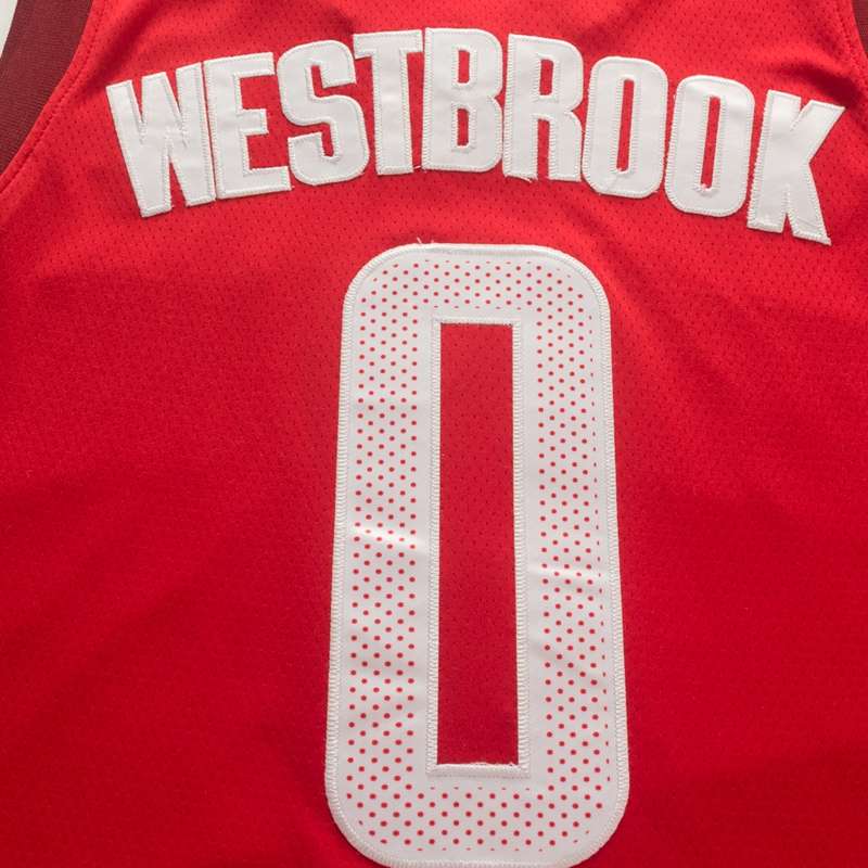 Houston Rockets Red #0 WESTBROOK Basketball Jersey (Stitched)
