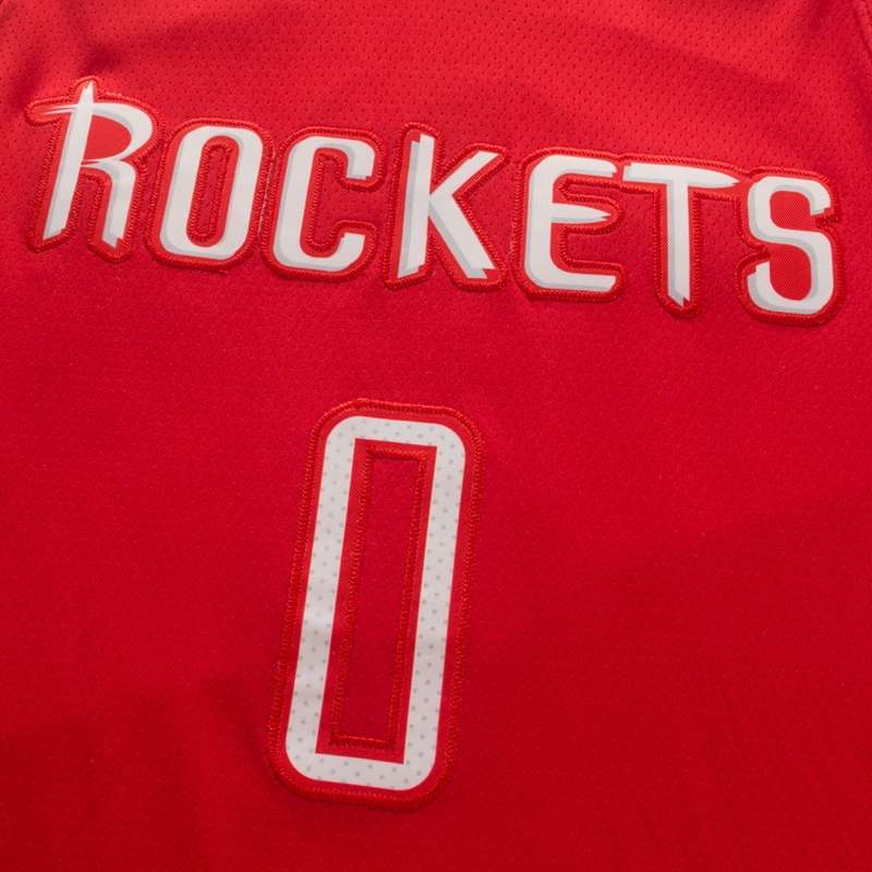 Houston Rockets Red #0 WESTBROOK Basketball Jersey 02 (Stitched)