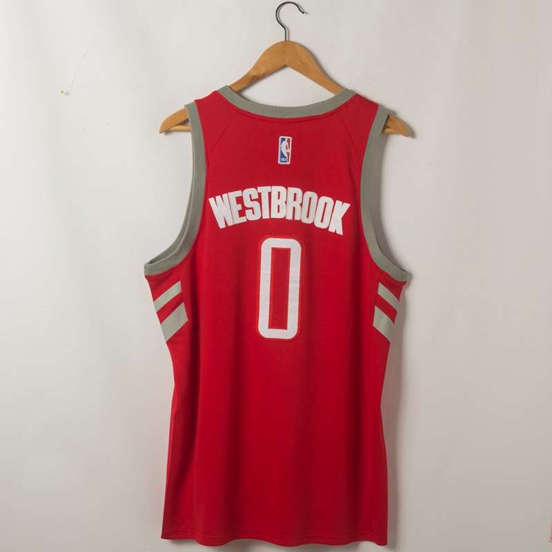 Houston Rockets Red #0 WESTBROOK Basketball Jersey 02 (Stitched)