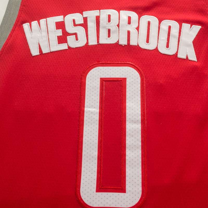 Houston Rockets Red #0 WESTBROOK Basketball Jersey 02 (Stitched)