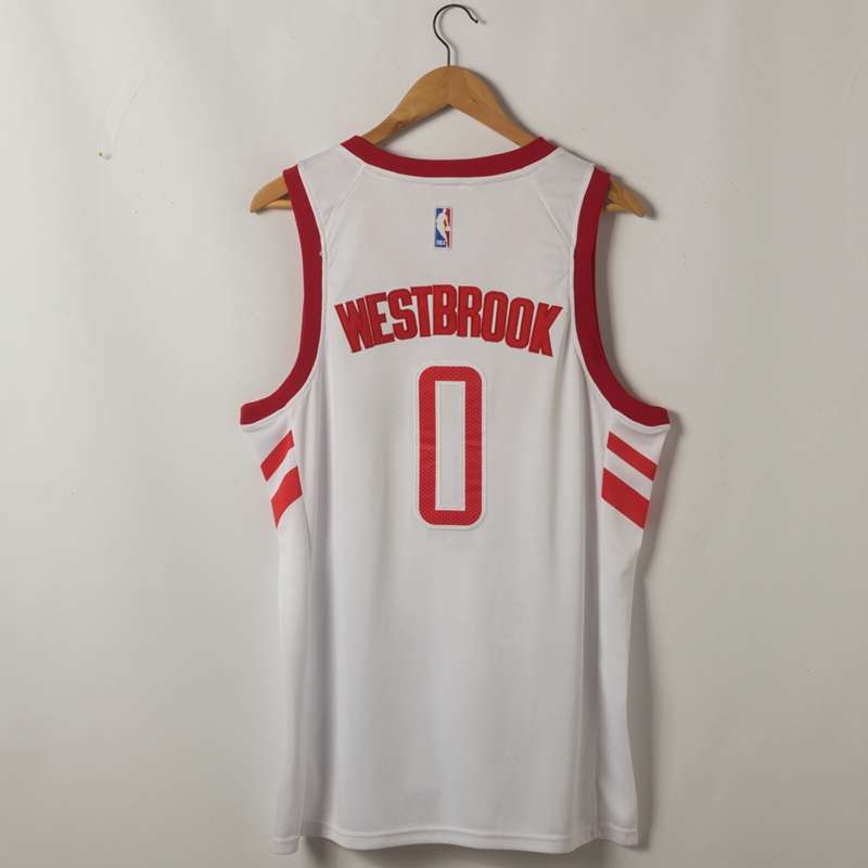 Houston Rockets White #0 WESTBROOK Basketball Jersey (Stitched)