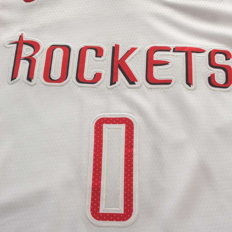 Houston Rockets White #0 WESTBROOK Basketball Jersey (Stitched)