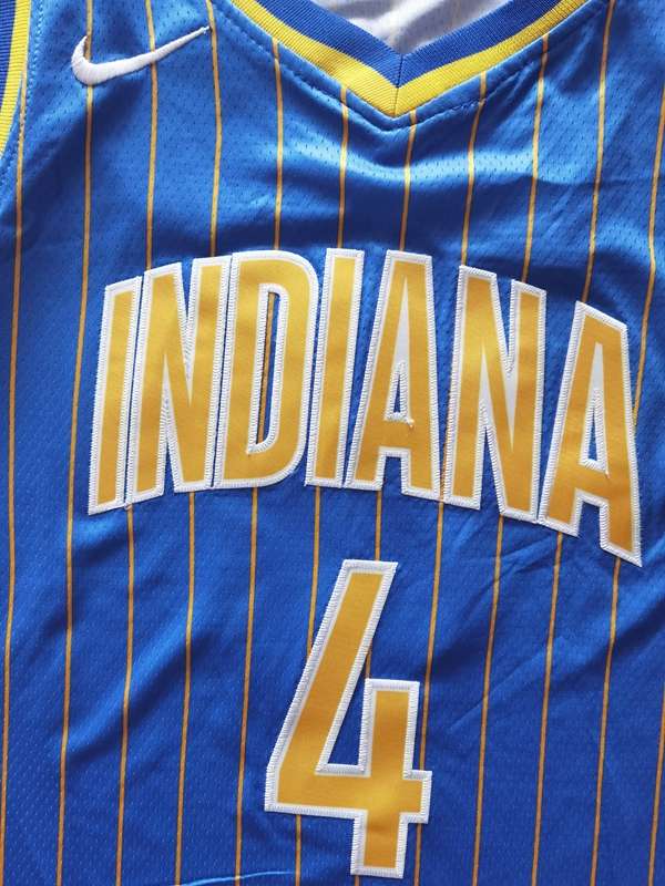 Indiana Pacers 20/21 Blue #4 OLADIPO City Basketball Jersey (Stitched)