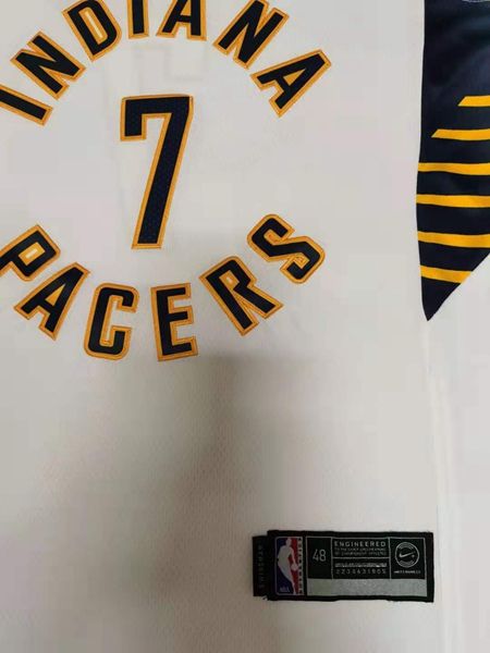 Indiana Pacers White #7 BROGDON Basketball Jersey (Stitched)