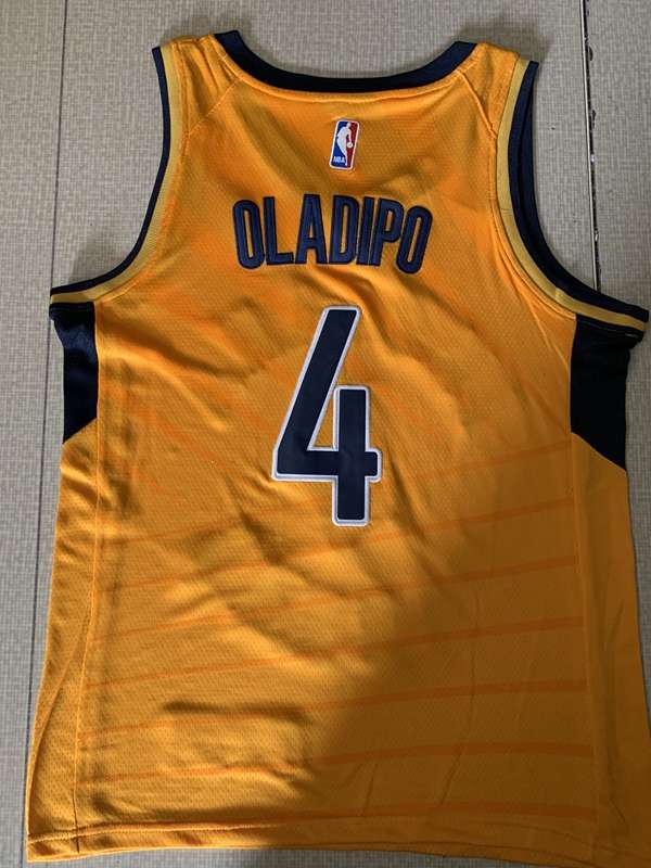 Indiana Pacers Yellow #4 OLADIPO Basketball Jersey (Stitched)