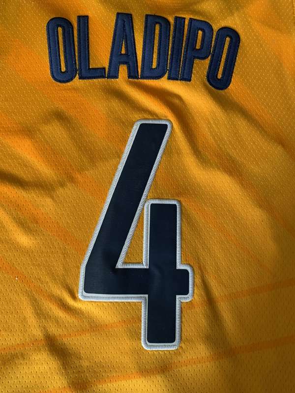 Indiana Pacers Yellow #4 OLADIPO Basketball Jersey (Stitched)