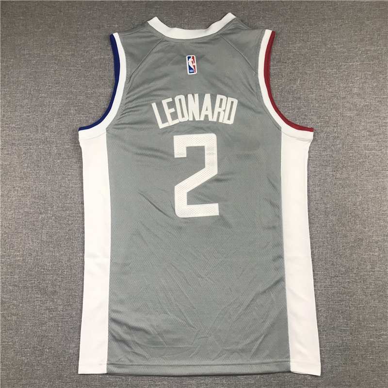 Los Angeles Clippers 20/21 Grey #2 LEONARD Basketball Jersey (Stitched)