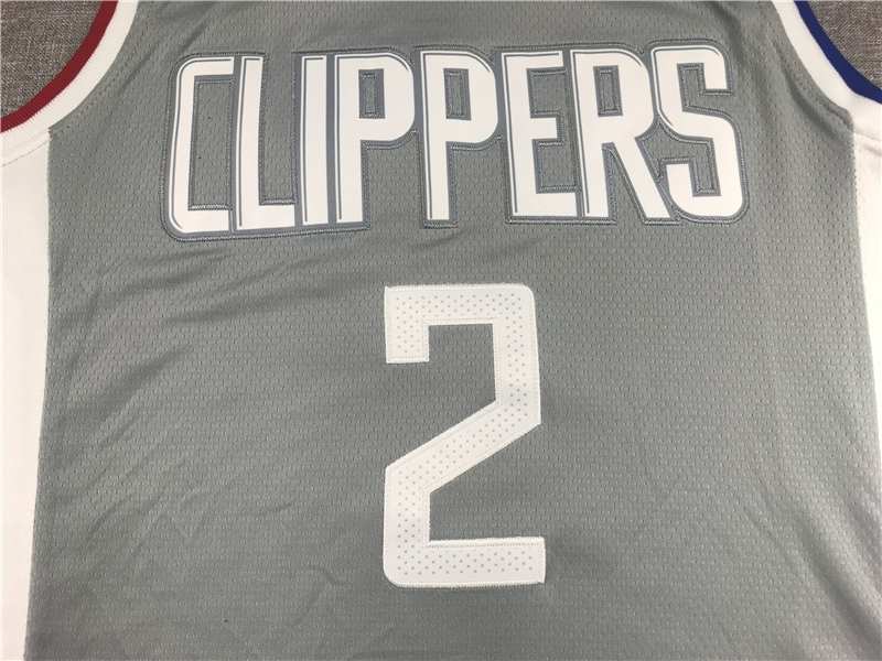 Los Angeles Clippers 20/21 Grey #2 LEONARD Basketball Jersey (Stitched)