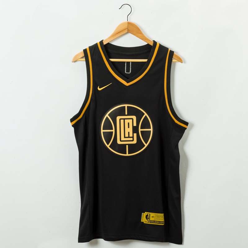 Los Angeles Clippers 2020 Black Gold #2 LEONARD Basketball Jersey (Stitched)