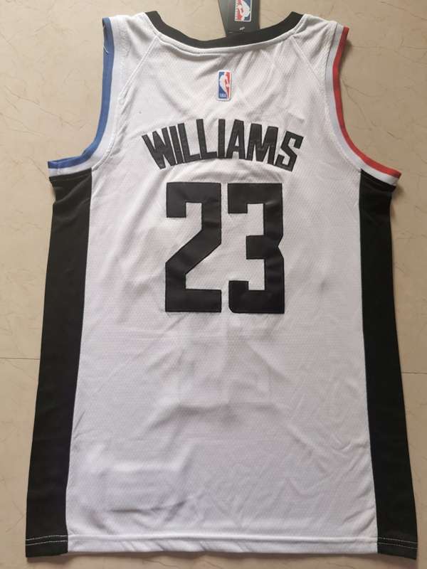 Los Angeles Clippers 2020 White #23 WILLIAMS City Basketball Jersey (Stitched)