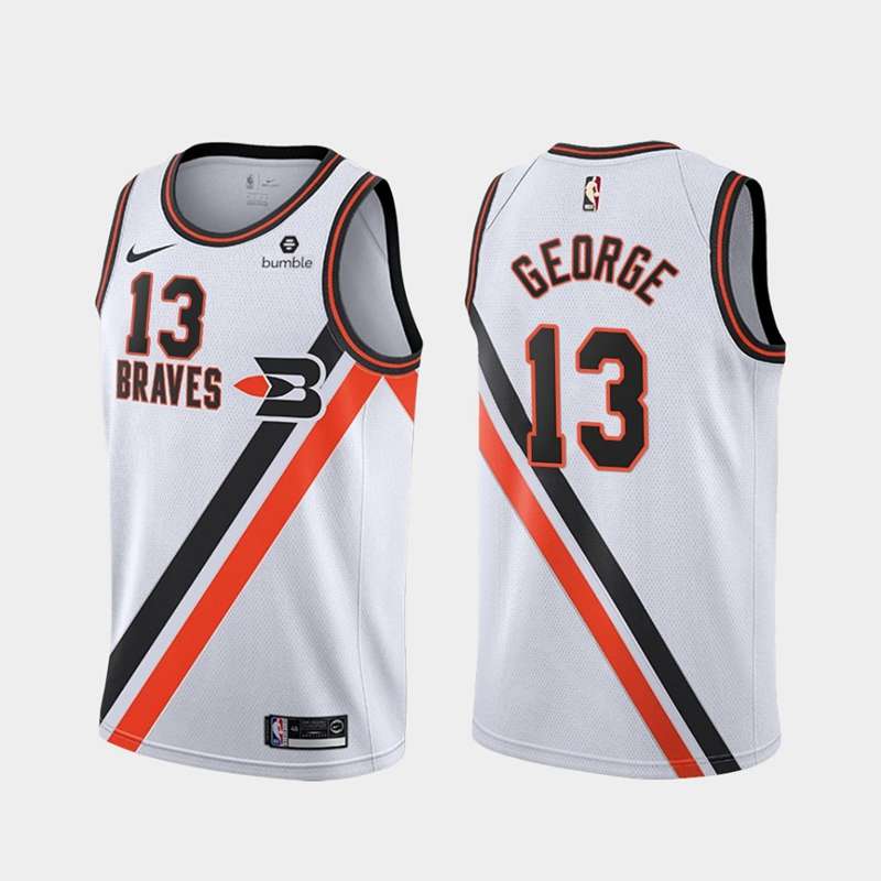 Los Angeles Clippers 2020 White #13 GEORGE Basketball Jersey (Stitched)