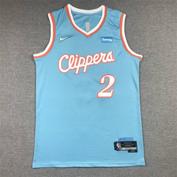 Los Angeles Clippers 21/22 Blue #2 LEONARD City Basketball Jersey (Stitched)