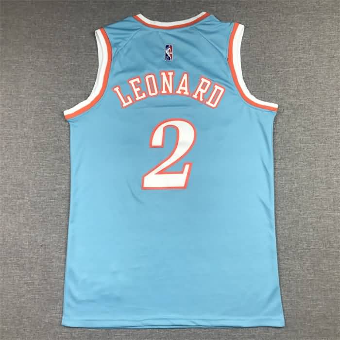 Los Angeles Clippers 21/22 Blue #2 LEONARD City Basketball Jersey (Stitched)