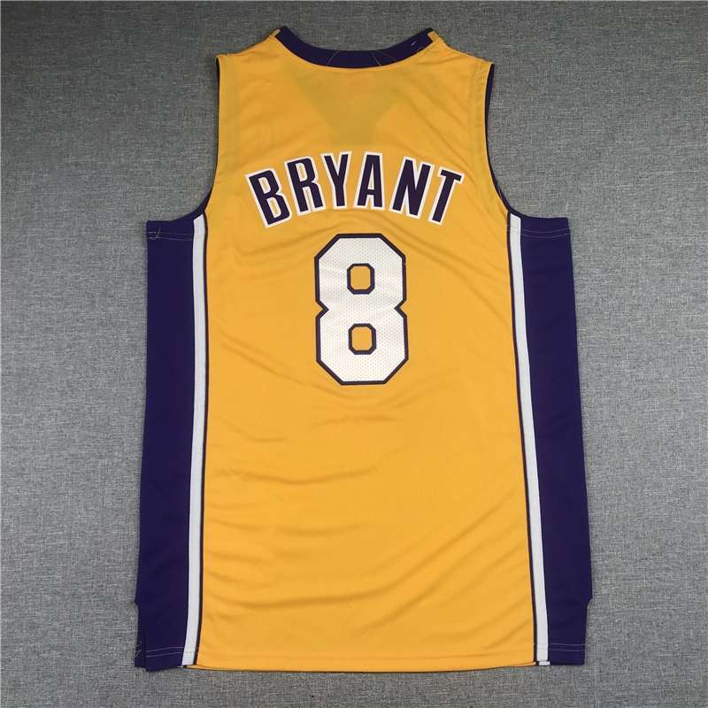 Los Angeles Lakers 2000/01 Yellow #8 BRYANT Finals Classics Basketball Jersey (Stitched)