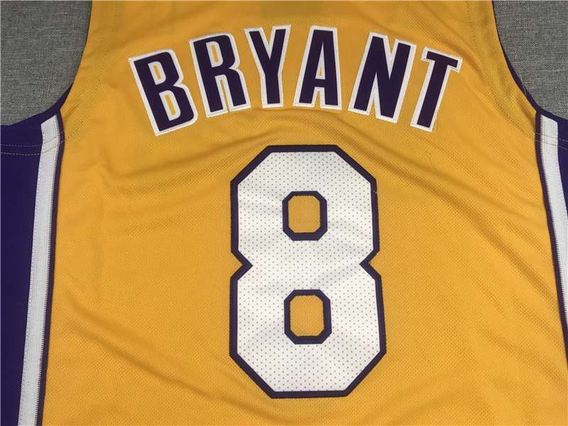 Los Angeles Lakers 2000/01 Yellow #8 BRYANT Finals Classics Basketball Jersey (Stitched)