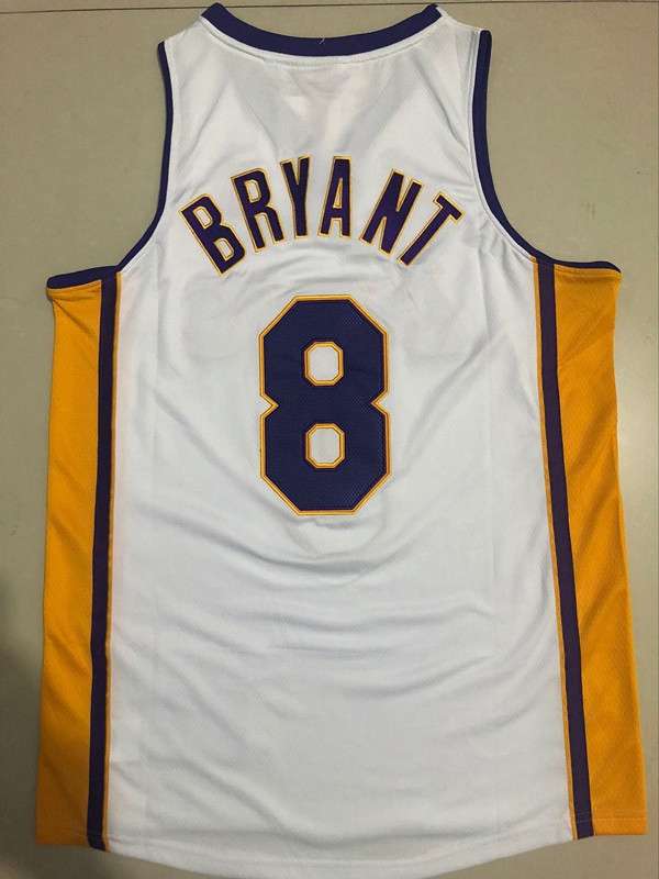 Los Angeles Lakers 2003/04 White #8 BRYANT Classics Basketball Jersey (Closely Stitched)