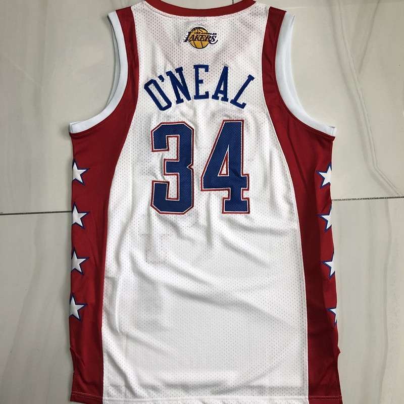 Los Angeles Lakers 2004 White #34 ONEAL ALL-STAR Classics Basketball Jersey (Closely Stitched)