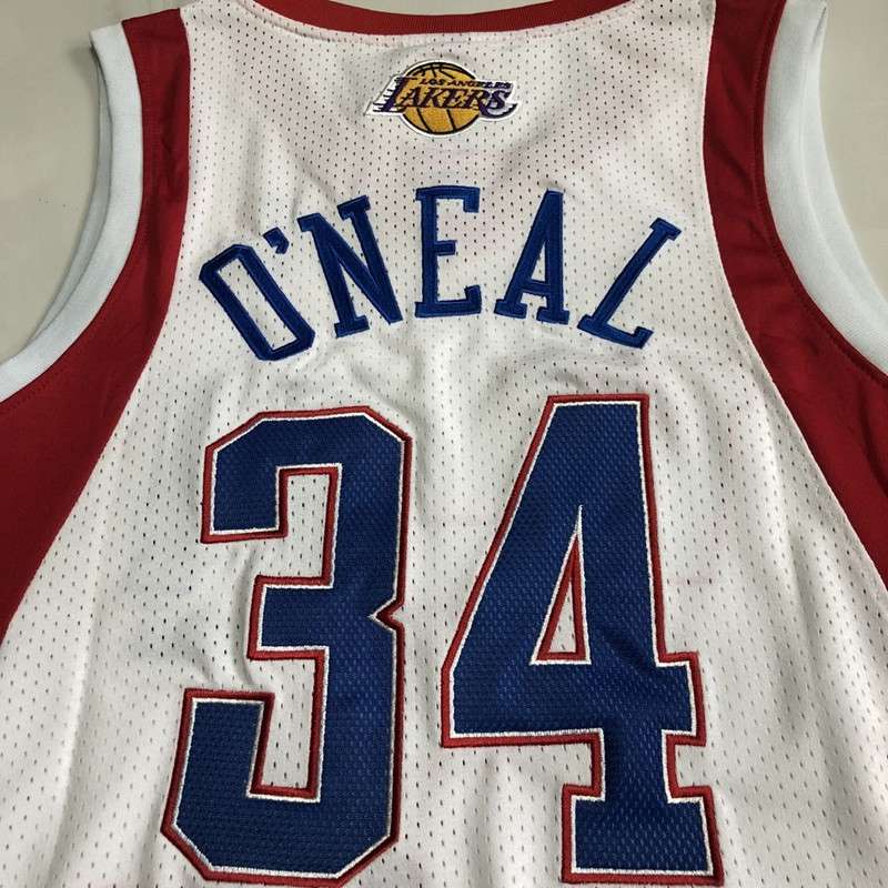 Los Angeles Lakers 2004 White #34 ONEAL ALL-STAR Classics Basketball Jersey (Closely Stitched)