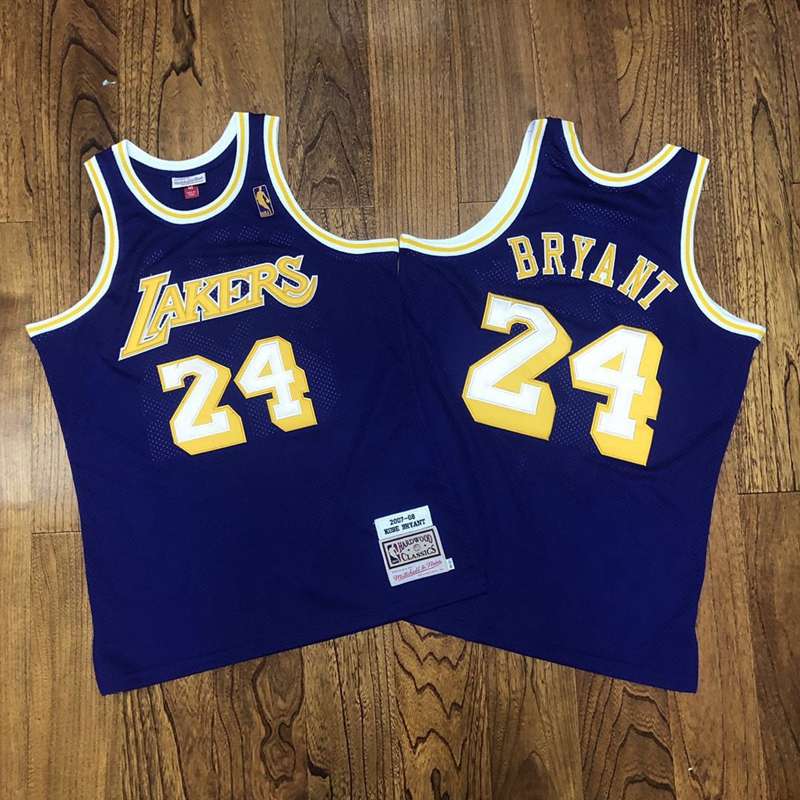 Los Angeles Lakers 2007/08 Purple #24 BRYANT Classics Basketball Jersey 02 (Closely Stitched)