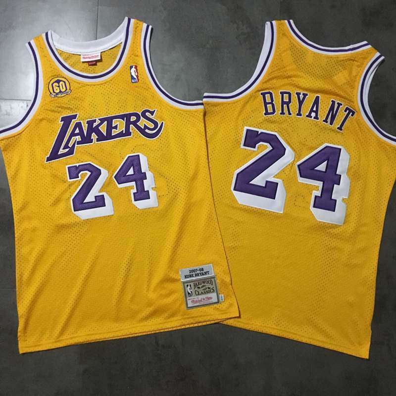 Los Angeles Lakers 2007/08 Yellow #24 BRYANT Classics Basketball Jersey (Closely Stitched)