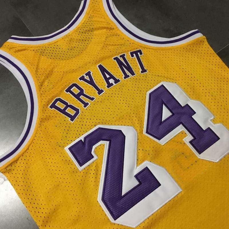 Los Angeles Lakers 2007/08 Yellow #24 BRYANT Classics Basketball Jersey (Closely Stitched)