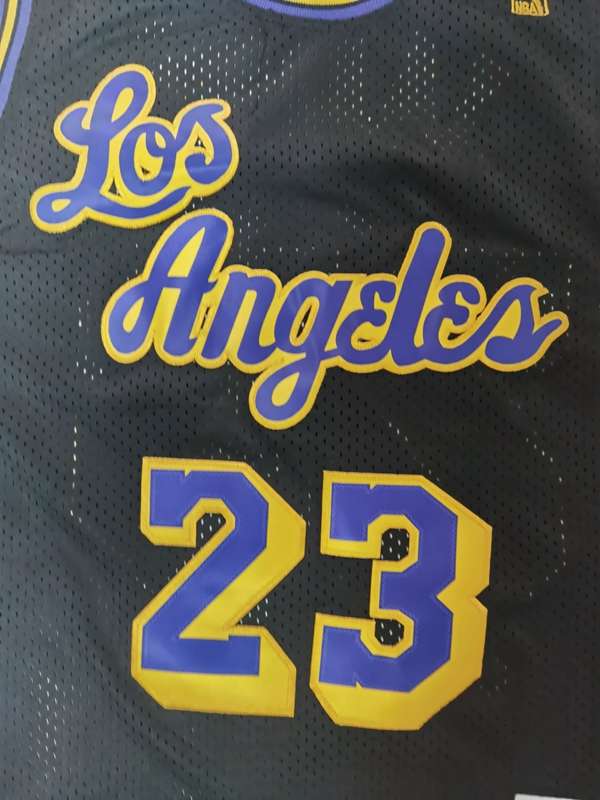 Los Angeles Lakers 2008/09 Black #23 JAMES Classics Basketball Jersey (Stitched)