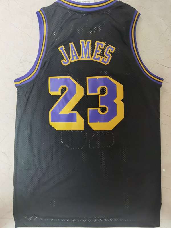 Los Angeles Lakers 2008/09 Black #23 JAMES Classics Basketball Jersey (Stitched)