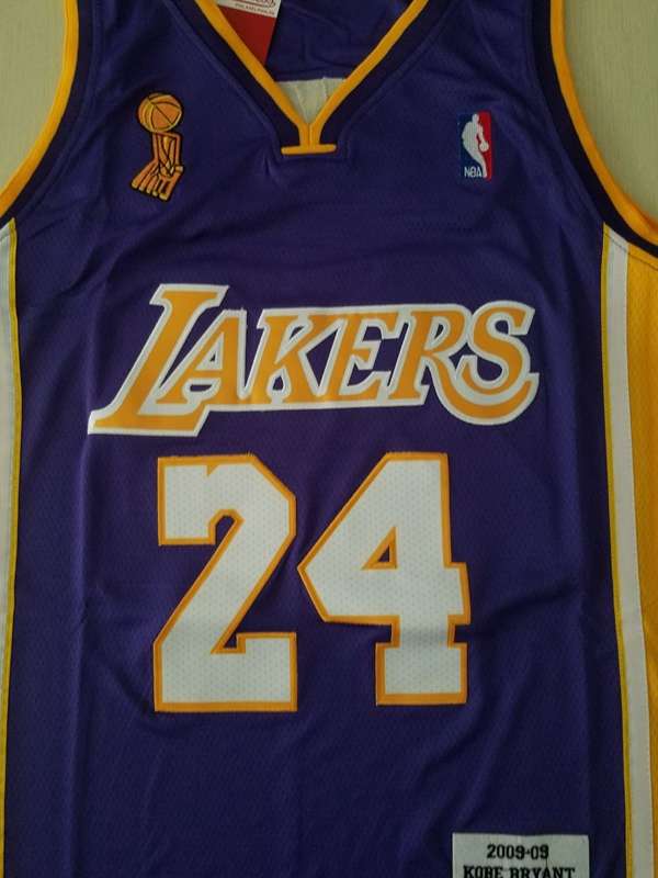 Los Angeles Lakers 2009 Purple #24 BRYANT Champion Classics Basketball Jersey (Stitched)