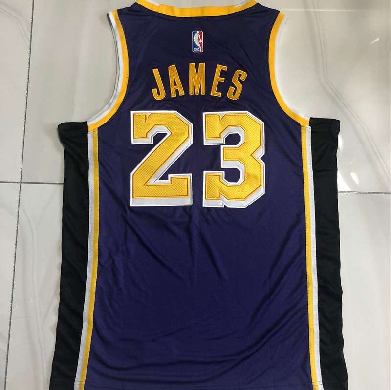 Los Angeles Lakers 20/21 Purple #23 JAMES AJ Basketball Jersey (Closely Stitched)