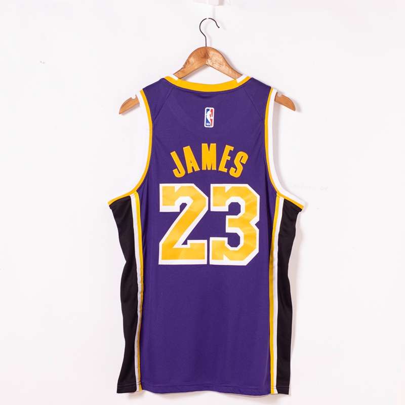 Los Angeles Lakers 20/21 Purple #23 JAMES AJ Basketball Jersey (Stitched)