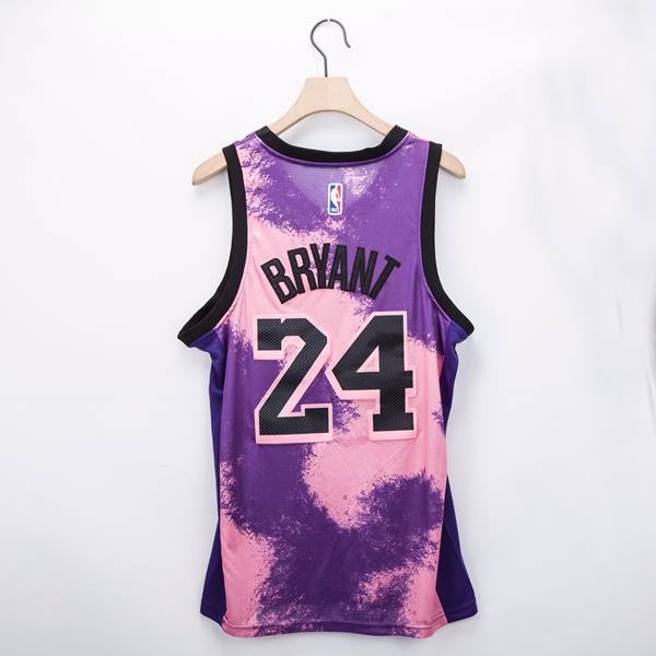 Los Angeles Lakers 20/21 Pink Purple #24 BRYANT AJ Basketball Jersey (Stitched)