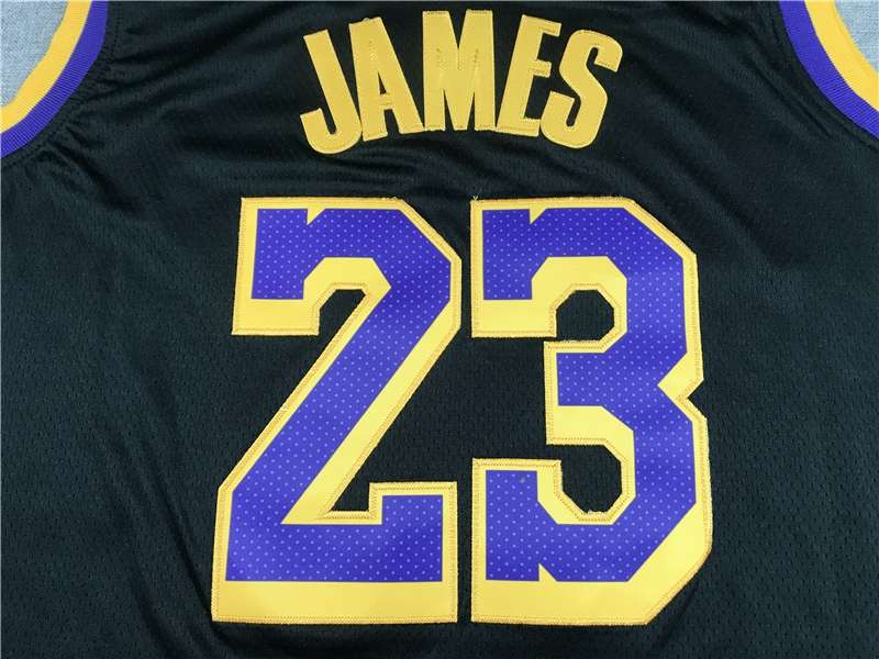 Los Angeles Lakers 20/21 Black #23 JAMES Basketball Jersey (Stitched)