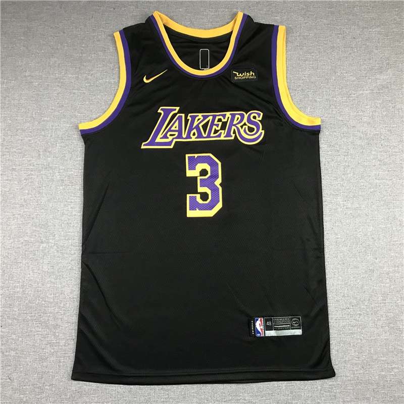 Los Angeles Lakers 20/21 Black #3 DAVIS Basketball Jersey (Stitched)