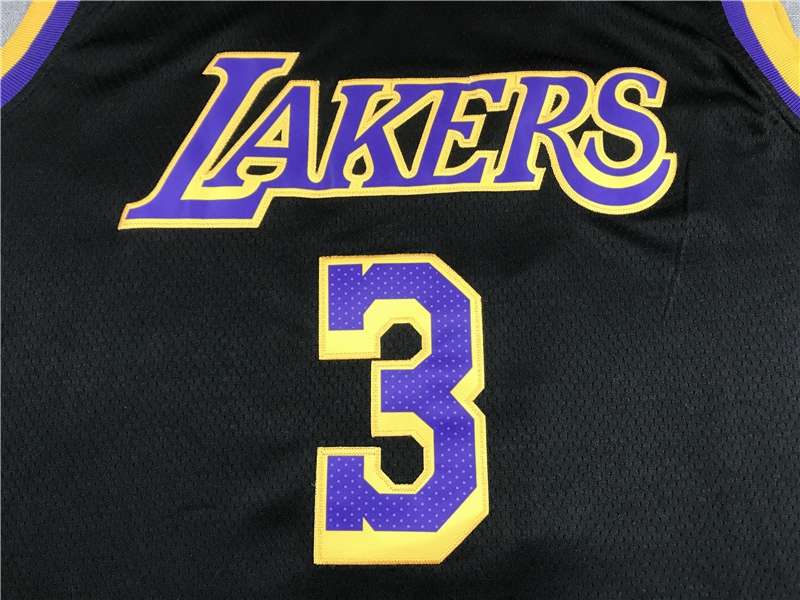 Los Angeles Lakers 20/21 Black #3 DAVIS Basketball Jersey (Stitched)